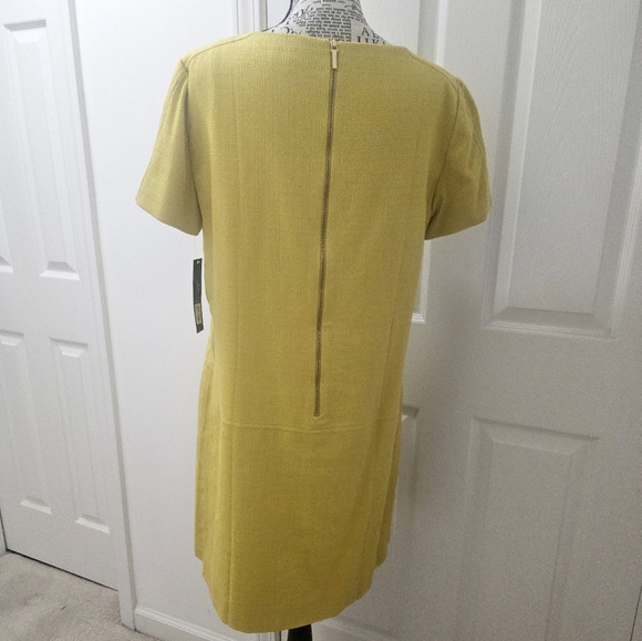 Tahari short sleeve cotton shift dress. Size 10 - Picture 3 of 9
